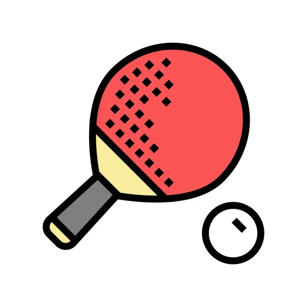 Ping pong deporte juego color icono vector ilustración — Archivo Imágenes Vectoriales