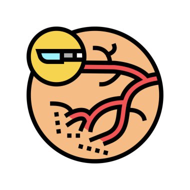 kan damarları ameliyat renk ikonu vektör illüstrasyonu