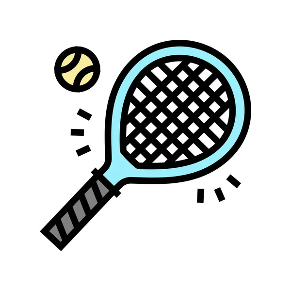 Tennis Sport Spiel Farbe Symbol Vektor Illustration — Stockvektor