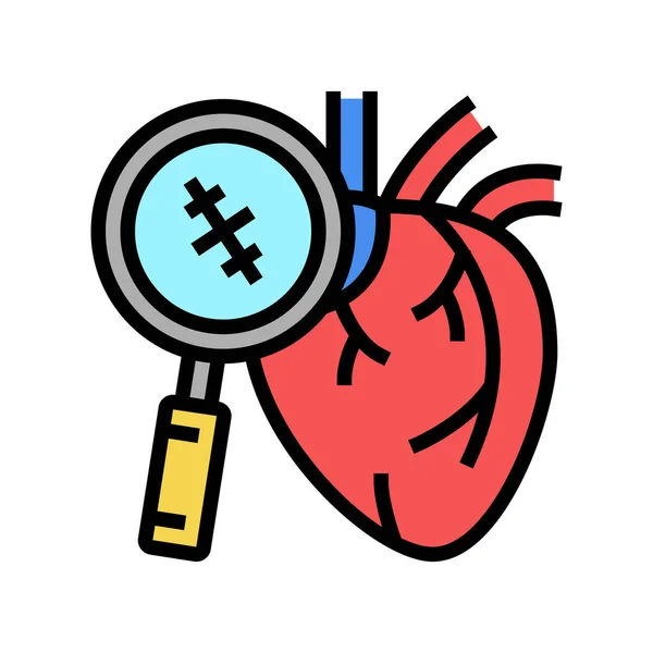 Cirurgia cardíaca ícone de cor vetor ilustração — Vetor de Stock