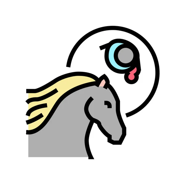 Leptospirosis horse color icon vector illustration — Stock Vector