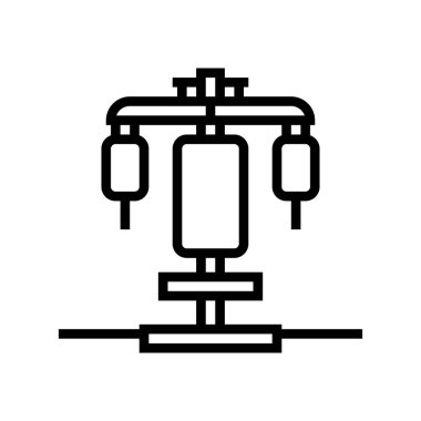 fitness istasyonu çizgisi ikon vektör illüstrasyonu