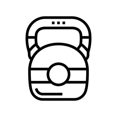 dambıl atlet satır vektör illüstrasyonu