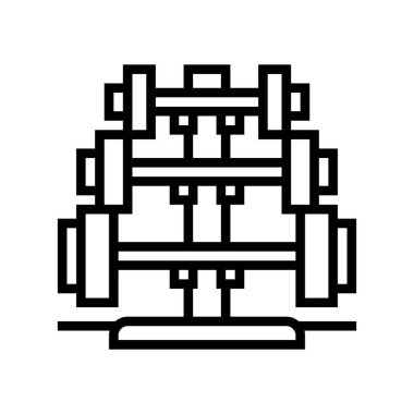halter raf satırı ikon vektör illüstrasyonu
