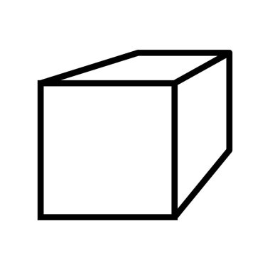 kare metal profil çizgisi ikon vektör çizimi