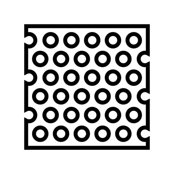 Perforiertes Blech Linie Symbol Vektor Illustration — Stockvektor