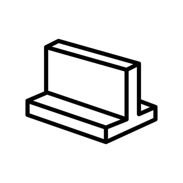 Messing Metall Profil Linie Symbol Vektor Illustration — Stockvektor