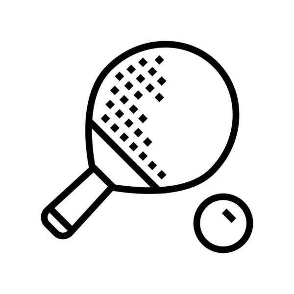 Ping pong deporte juego línea icono vector ilustración — Archivo Imágenes Vectoriales