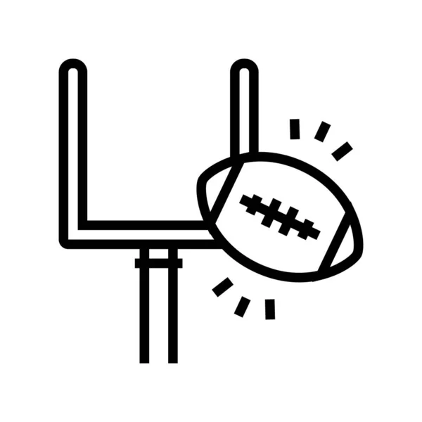 Rugby extrême sport ligne de jeu icône vectoriel illustration — Image vectorielle