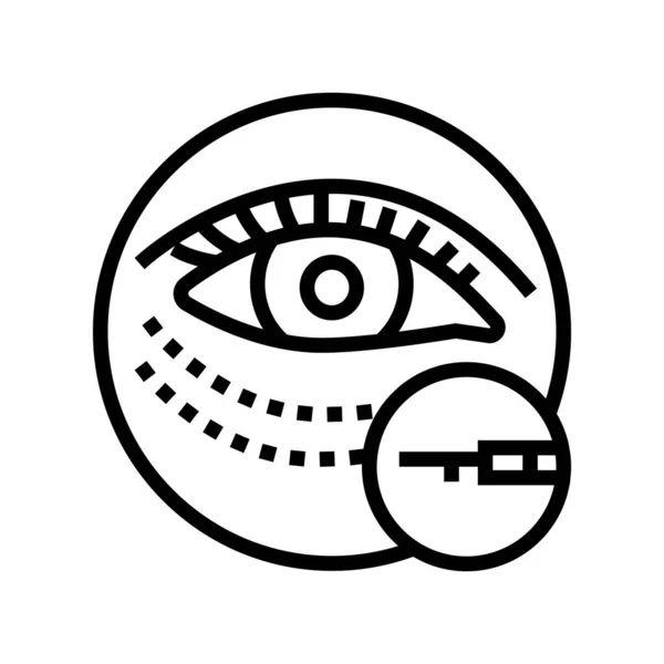 Cirugía ocular línea icono vector ilustración — Archivo Imágenes Vectoriales