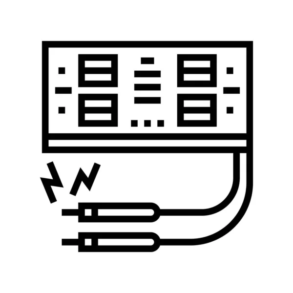 Elektrokirurgi sjukhus elektronisk utrustning linje ikon vektor illustration — Stock vektor