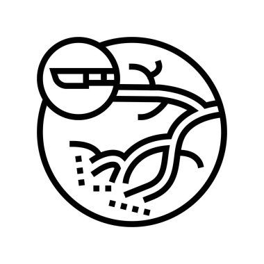 kan damarları ameliyat çizgisi ikon vektör çizimi