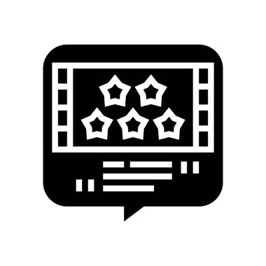 Film sembolü vektör illüstrasyonunu gözden geçirir