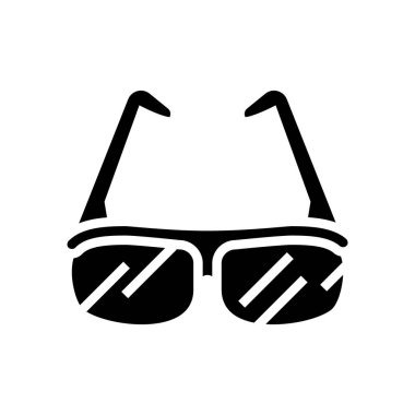 3d gözlükler simge vektör illüstrasyonu