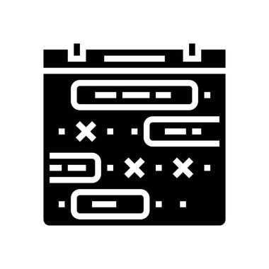 diyet takvimi grafik simge vektör illüstrasyonu