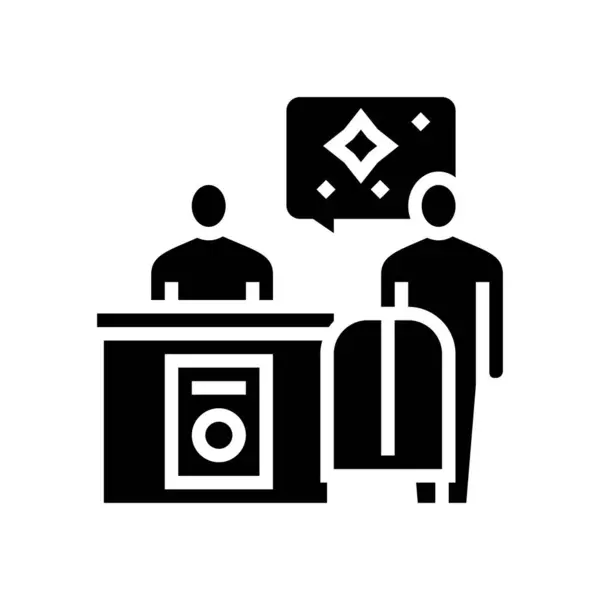 Service de nettoyage à sec illustration vectorielle icône glyphe — Image vectorielle