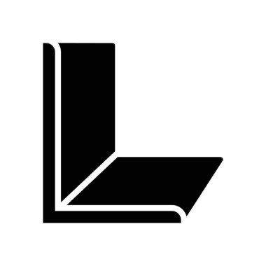 Açı metali profil sembolü vektör illüstrasyonu