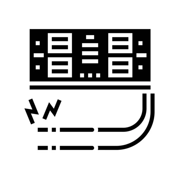 Elektrochirurgie ziekenhuis elektronische apparatuur glyph pictogram vector illustratie — Stockvector