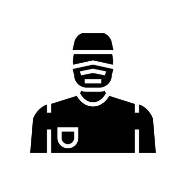 Doktor cerrahisi simge vektör çizimi