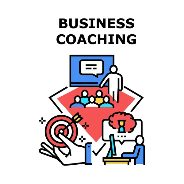 Business Coaching Event Concetto Colore Illustrazione — Vettoriale Stock