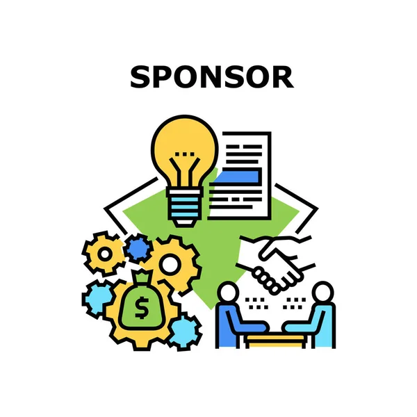 Sponsor Investment Vector Koncept Färg Illustration — Stock vektor