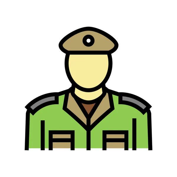 Soldado ejército hombre color icono vector ilustración — Archivo Imágenes Vectoriales