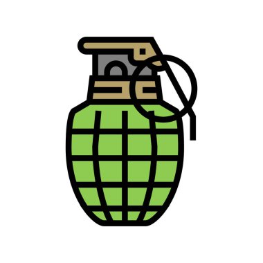 El bombası savaş silahı renk ikonu çizimi