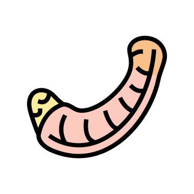 boyun tavuk rengi ikon vektör illüstrasyonu