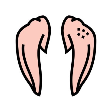 kanat ucu tavuk rengi vektör çizimi