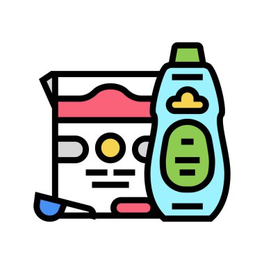 çamaşırhane renk ikonu vektör resimlemesi