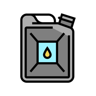 Yakıt rengi ikon vektör çizimi için tüp