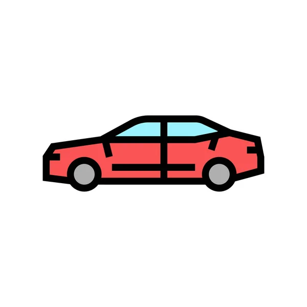 Limousine Auto Farbe Symbol Vektor Illustration — Stockvektor