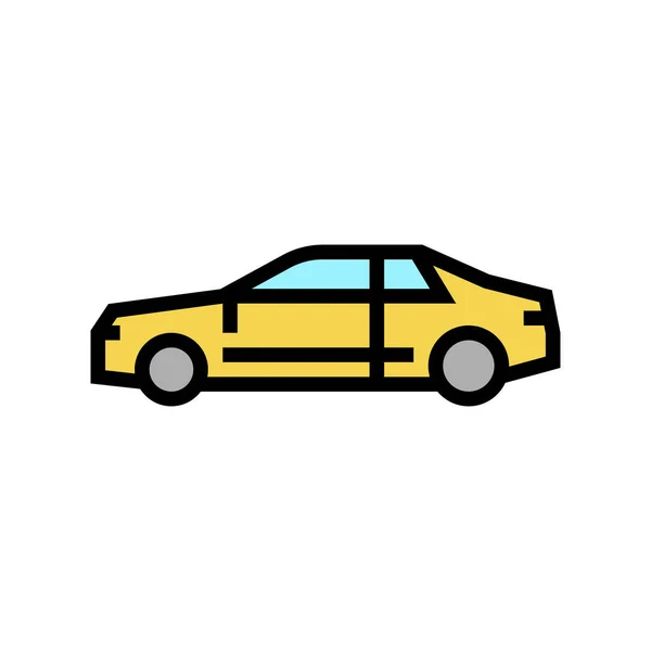 Coupe coche icono de color vector de ilustración — Vector de stock