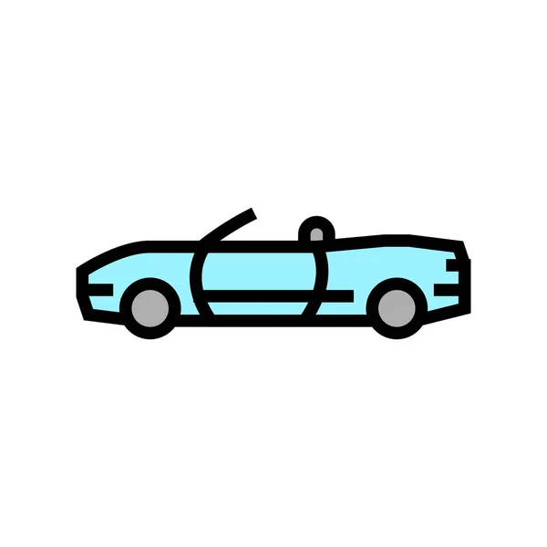 Illustrazione del vettore dell'icona di colore dell'automobile convertibile — Vettoriale Stock