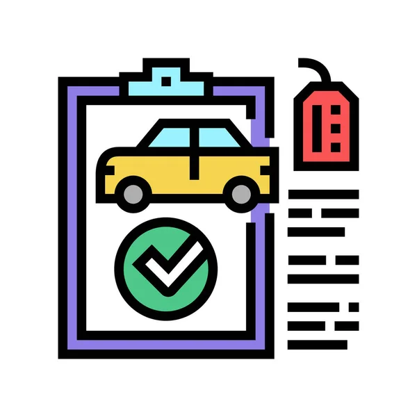 Check used car color icon vector illustration — Stock Vector