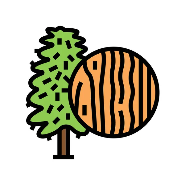 Hemlock træ farve ikon vektor illustration – Stock-vektor