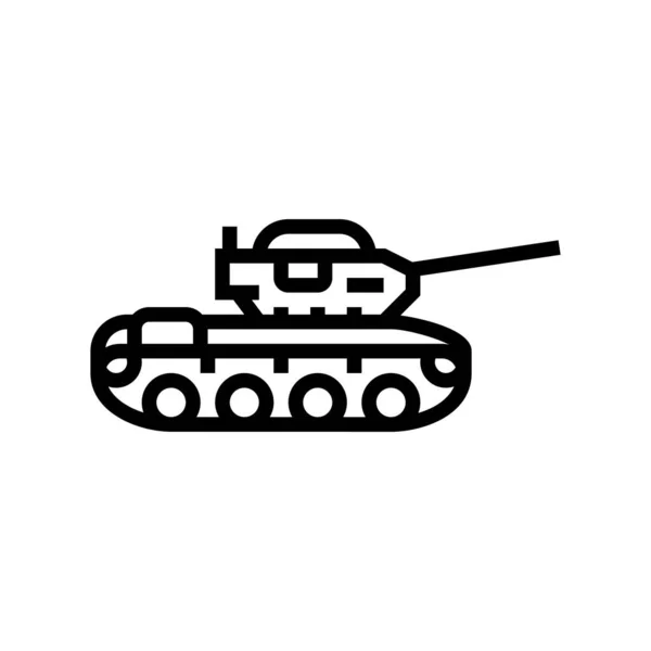 Tanque máquina linha ícone vetor ilustração —  Vetores de Stock