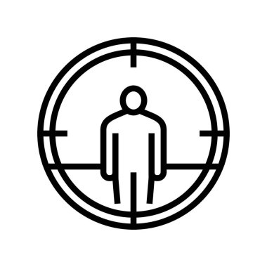 hedef satır simgesi vektör çizimi