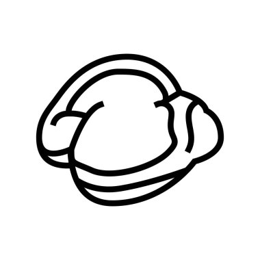 taşlık tavuk çizgisi ikon vektör çizimi