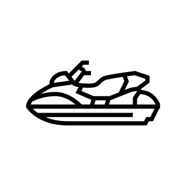 Línea personal de la embarcación icono vector ilustración — Archivo Imágenes Vectoriales
