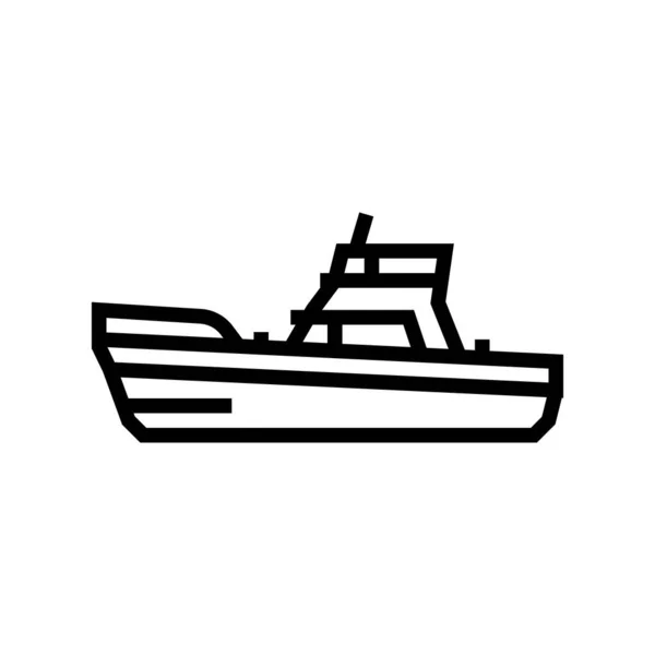 Game boat line icon vector illustration — Stock Vector