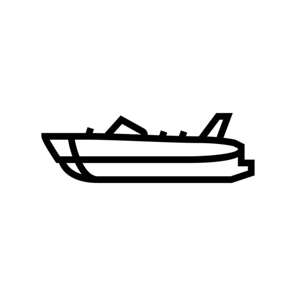 Deck boat line ícone vetor ilustração —  Vetores de Stock