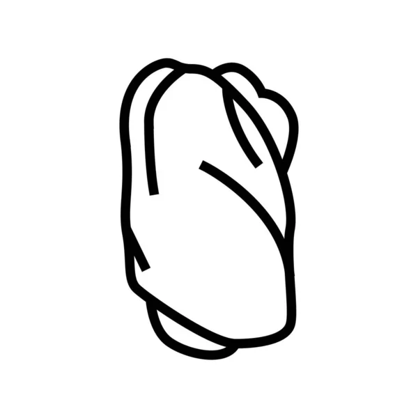Cuisse désossée poulet ligne icône vectoriel illustration — Image vectorielle