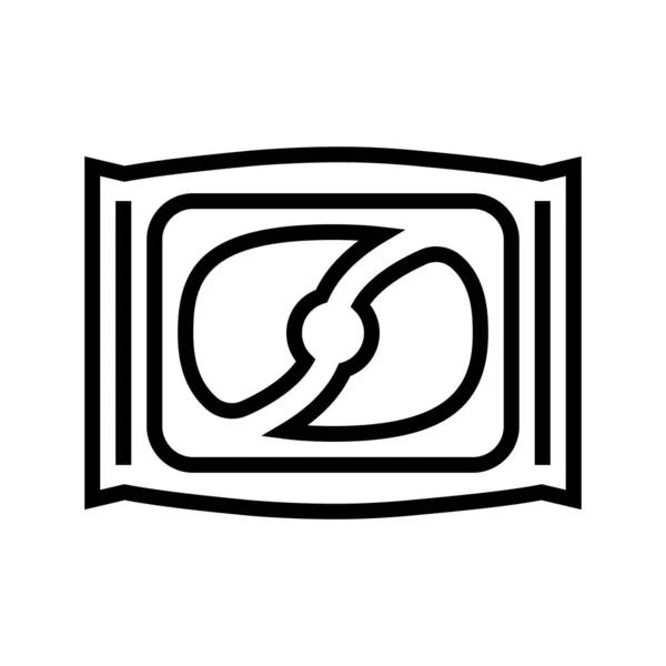 Illustrazione vettoriale icona linea detergente cialde — Vettoriale Stock