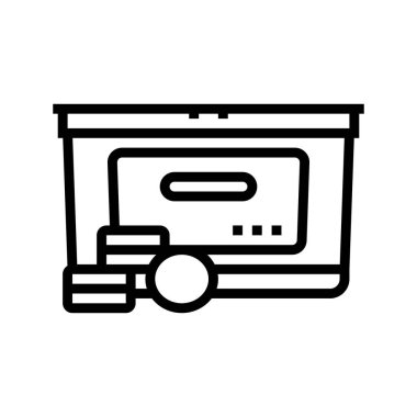 hap deterjan çizgisi ikon vektör çizimi