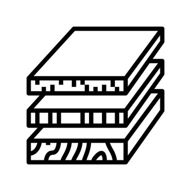 Ahşap materyal satır vektör illüstrasyonu sayfaları