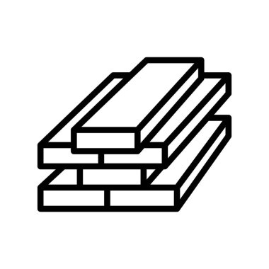 Kereste kereste hattı ikon vektör çizimi