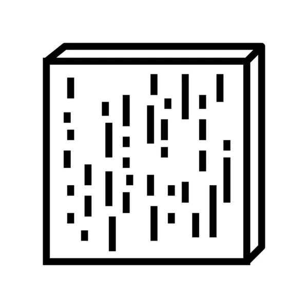 Compreg Holz Linie Symbol Vektor Illustration — Stockvektor