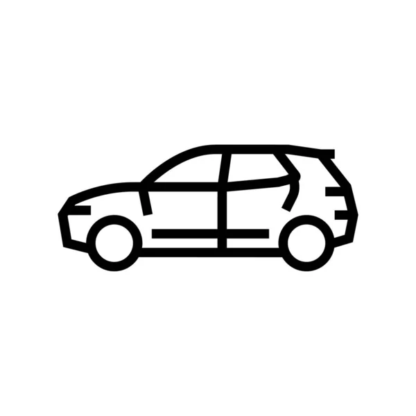 Suv auto lijn pictogram vector illustratie — Stockvector