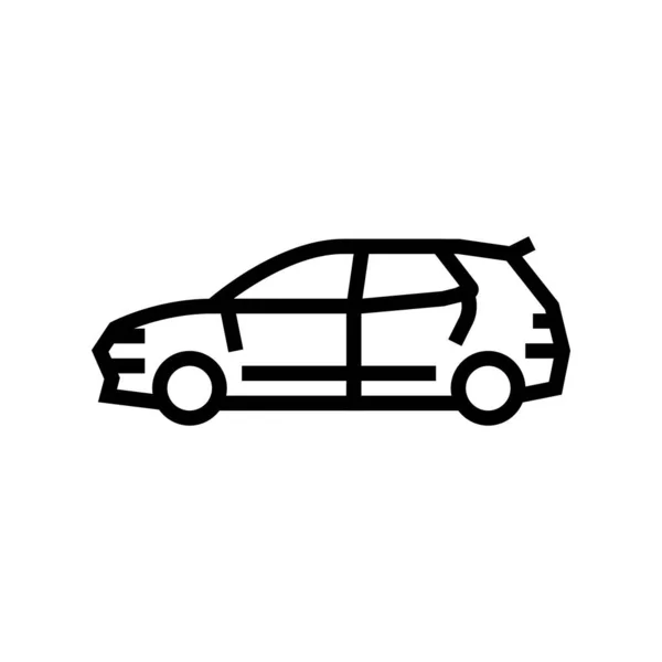 Fließheck Auto Linie Symbol Vektor Illustration — Stockvektor